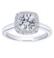 Gabriel & Co. 14k White Gold Contemporary Halo Engagement Ring - ER6873W44JJ
