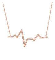 Jewelmi Custom 14k Rose Gold Diamond Necklace