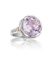 Tacori Sterling Silver Crescent Crown Gemstone Men's Ring - SR12313