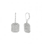 Jewelmi Custom 14k White Gold Diamond Earrings