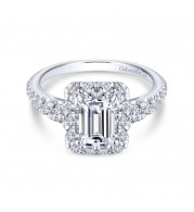 Gabriel & Co. 14k White Gold Contemporary Halo Engagement Ring - ER13885E4W44JJ