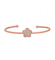 Jewelmi Custom 14k Rose Gold Diamond Bangle Bracelet