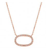 Jewelmi Custom 14k Rose Gold Diamond Necklace