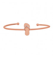 Jewelmi Custom 14k Rose Gold Diamond Bangle Bracelet