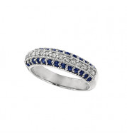Jewelmi Custom 14k White Gold Sapphire Diamond Ring