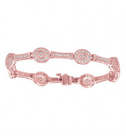 Jewelmi Custom 14k Rose Gold Diamond Bracelet