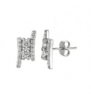 Jewelmi Custom 14k White Gold Diamond Earrings