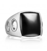 Tacori Sterling Silver Monterey Roadster Gemstone Men's Ring - MR10519