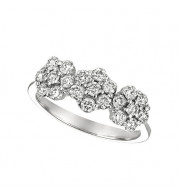 Jewelmi Custom 14k White Gold Diamond Flower Ring