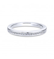Gabriel & Co. 14k White Gold Contemporary Anniversary Wedding Band - WB12318R3W44JJ