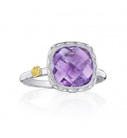 Tacori Sterling Silver Crescent Embrace Gemstone Men's Ring - SR23101