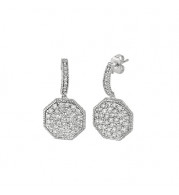 Jewelmi Custom 14k White Gold Diamond Earrings