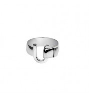 Caribbean Hook White Titanium Hook Ring