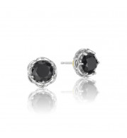 Tacori Sterling Silver Crescent Crown Gemstone Stud Earring - SE10519