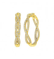 Jewelmi Custom 14k Yellow Gold Diamond Earrings