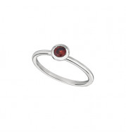 Jewelmi Custom 14k White Gold Garnet Ring