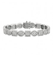 Jewelmi Custom 14k White Gold Diamond Bracelet