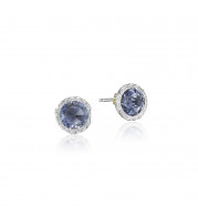 Tacori Sterling Silver Crescent Embrace Gemstone Stud Earring - SE24133