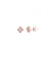 Jewelmi Custom 14k Rose Gold Diamond Earrings