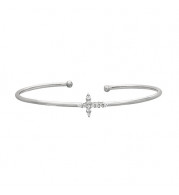 Jewelmi Custom 14k White Gold Diamond Bangle Bracelet