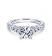Gabriel & Co. 14k White Gold Contemporary Straight Engagement Ring - ER12325R4W44JJ