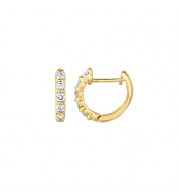 Jewelmi Custom 14k Yellow Gold Diamond Hoop Earrings