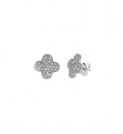 Jewelmi Custom 14k White Gold Diamond Earrings