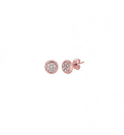 Jewelmi Custom 14k Rose Gold Diamond Earrings