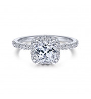 Gabriel & Co. 14k White Gold Contemporary Halo Engagement Ring - ER14962C6W44JJ