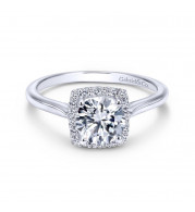 Gabriel & Co. 14k White Gold Contemporary Halo Engagement Ring - ER7818W44JJ