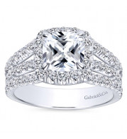 Gabriel & Co. 14k White Gold Contemporary Halo Engagement Ring - ER8903W44JJ