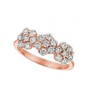 Jewelmi Custom 14k Rose Gold Diamond Flower Ring
