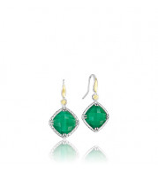 Tacori Sterling Silver and 18k Yellow Gold Crescent Embrace Gemstone Drop Earring - SE137Y27