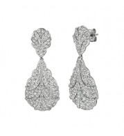 Jewelmi Custom 14k White Gold Diamond Earrings