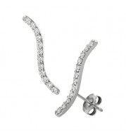Jewelmi Custom 14k White Gold Diamond Earrings