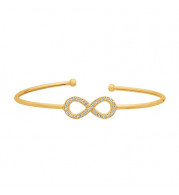 Jewelmi Custom 14k Yellow Gold Diamond Bangle Bracelet