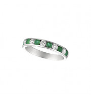 Jewelmi Custom 14k White Gold Emerald Diamond Ring