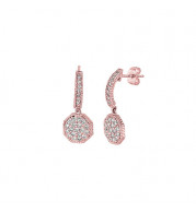 Jewelmi Custom 14k Rose Gold Diamond Earrings