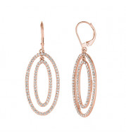 Jewelmi Custom 14k Rose Gold Diamond Earrings