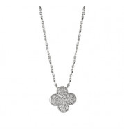 Jewelmi Custom 14k White Gold Diamond Necklace