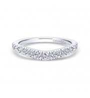 Gabriel & Co. 14k White Gold Contemporary Curved Wedding Band - WB12765M4W44JJ