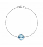 Tacori Sterling Silver Crescent Embrace Gemstone Women's Bracelet - SB22302