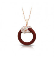 Belle Etoile Aridane Brown & Rose Pendant