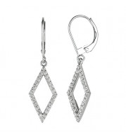 Jewelmi Custom 14k White Gold Diamond Earrings