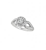 Jewelmi Custom 14k White Gold Bypass Diamond Engagement Ring