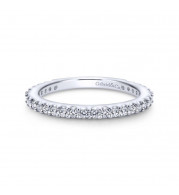 Gabriel & Co. 14k White Gold Contemporary Diamond Wedding Band - WB4124W44JJ
