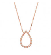 Jewelmi Custom 14k Rose Gold Diamond Necklace