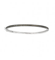 Jewelmi Custom 14k White Gold Diamond Bangle Bracelet