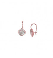Jewelmi Custom 14k Rose Gold Diamond Earrings