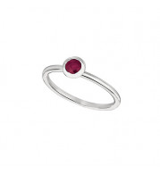 Jewelmi Custom 14k White Gold Ruby Ring